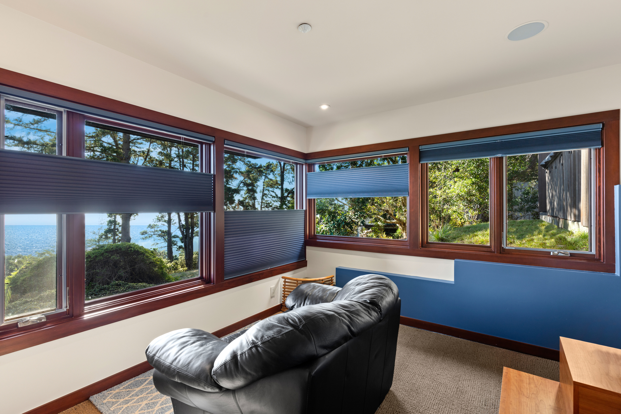 Blinds And Window Treatments Window Coverings In Home With View Of The Ocean